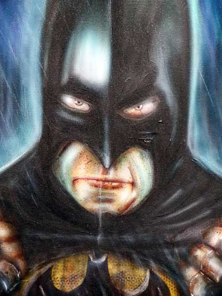 Daredevil 2018 acrylique et résine sur toile  50x 75 cm